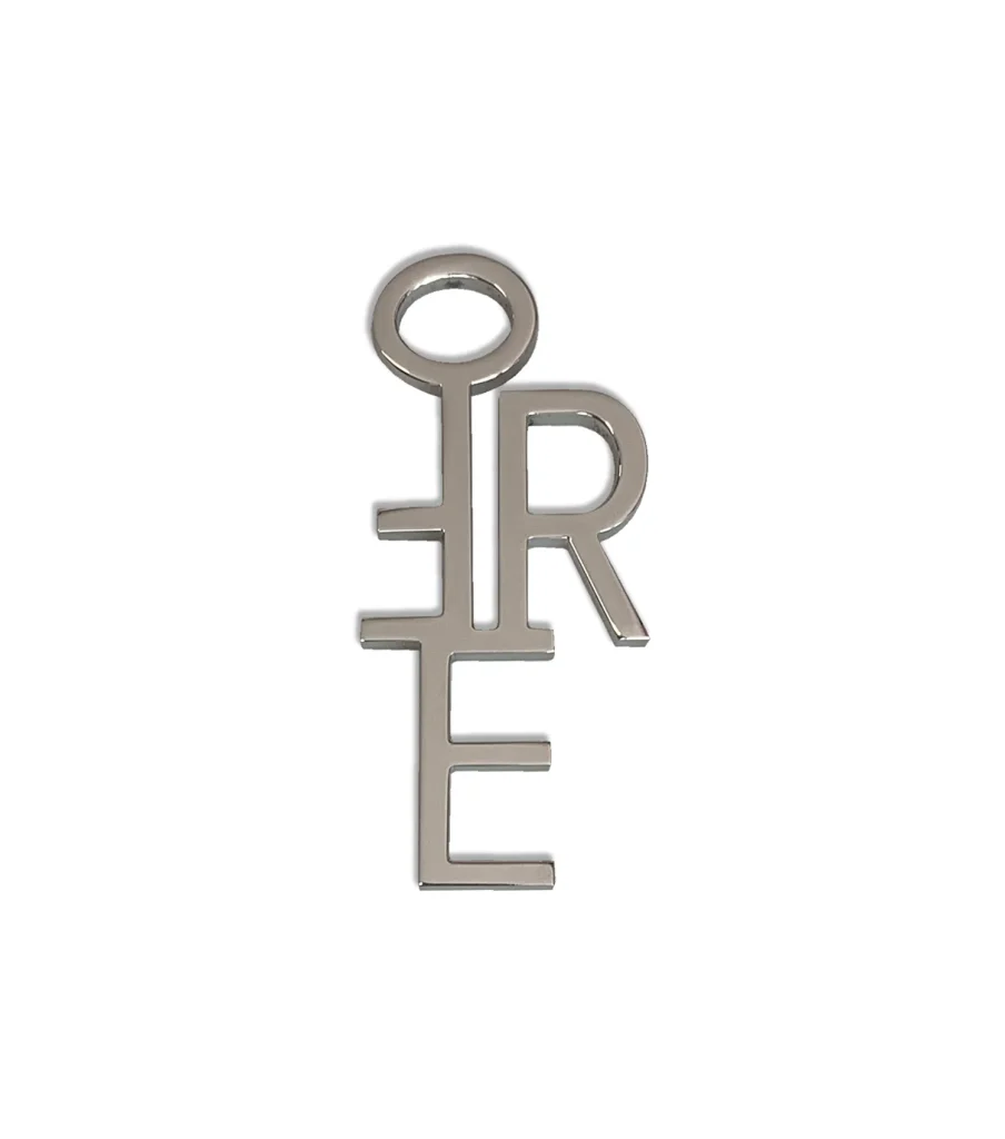 PORTACHIAVI IN OTTONE ARGENTATO