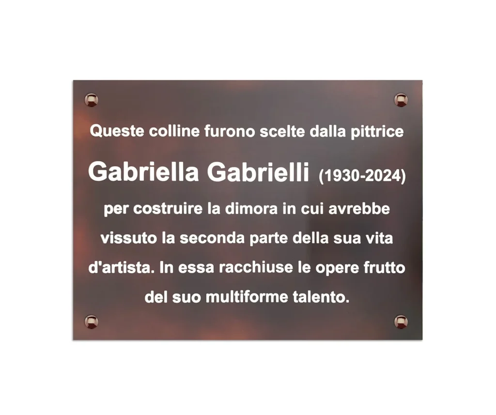 TARGA CON VERNICIATURA EFFETTO CORTEN